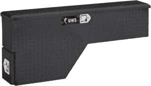 UWS FW-48-DS-P-BLK Black 48" Driver Side Fenderwell Box with Drawer Slide