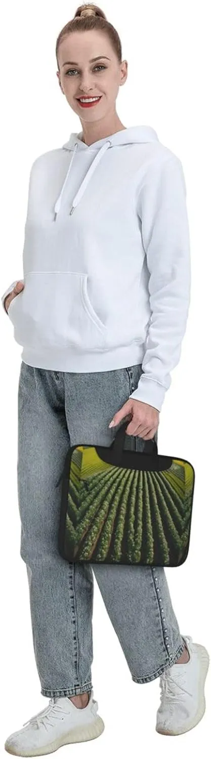 Vast Farmland Shockproof Portable Shoulder Laptop Bag For Daily Work Business Meetings