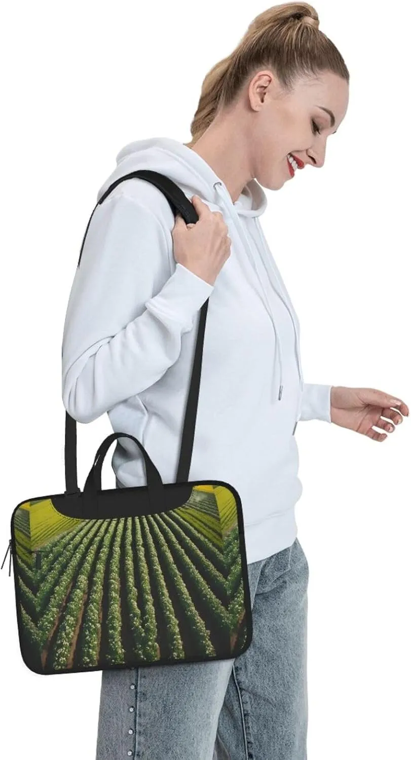 Vast Farmland Shockproof Portable Shoulder Laptop Bag For Daily Work Business Meetings