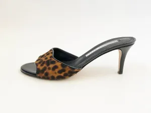 Veronica Beard Calf Hair Mules Size 38 It (8 Us)