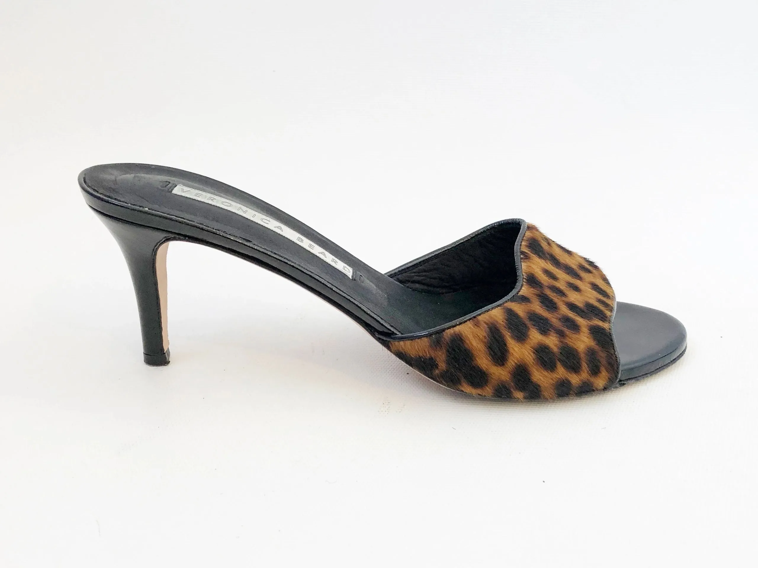 Veronica Beard Calf Hair Mules Size 38 It (8 Us)