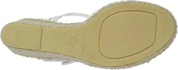 Via Spiga Women's Nolan Espadrille Wedge, Porcelain Leather, 10 M US