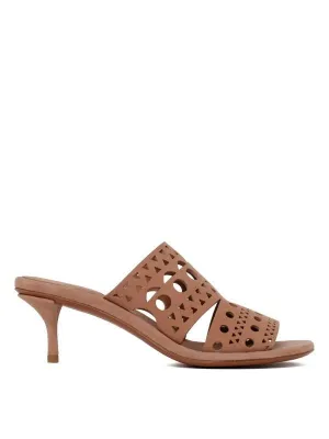 Vienna
  Leather Mule Sandal Heel