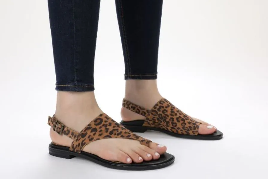 Vionic Toffee Leopard Ella Womens Sandals ELLA-TOFFEE