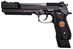 WE M9 Custom Biohazard GBB Pistol (Black Grip, Black Slide)