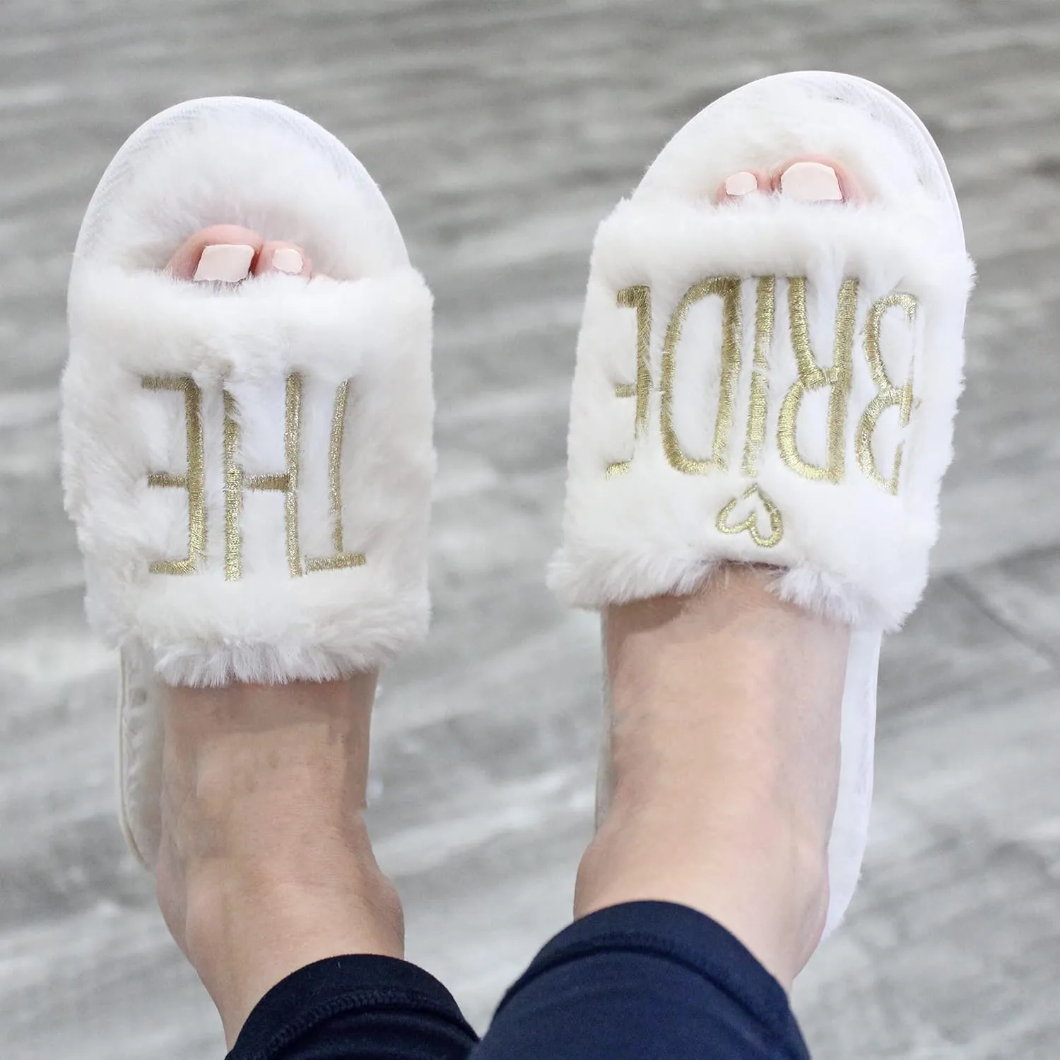 Wedding Slippers - Bride and Bridesmaid Slippers, Getting Ready Outfits for Bridal Party, I Do Crew, Wedding Day
