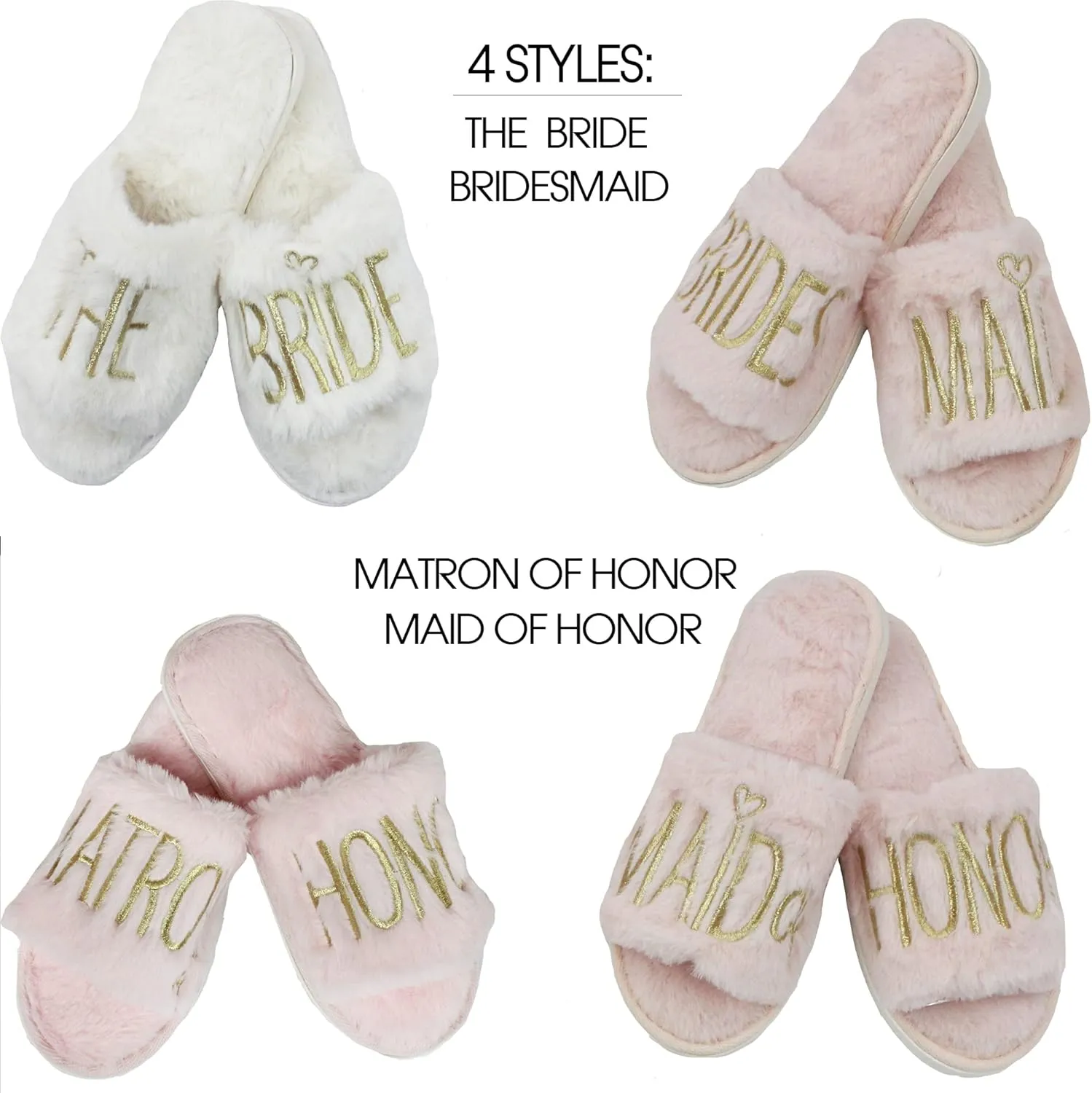Wedding Slippers - Bride and Bridesmaid Slippers, Getting Ready Outfits for Bridal Party, I Do Crew, Wedding Day