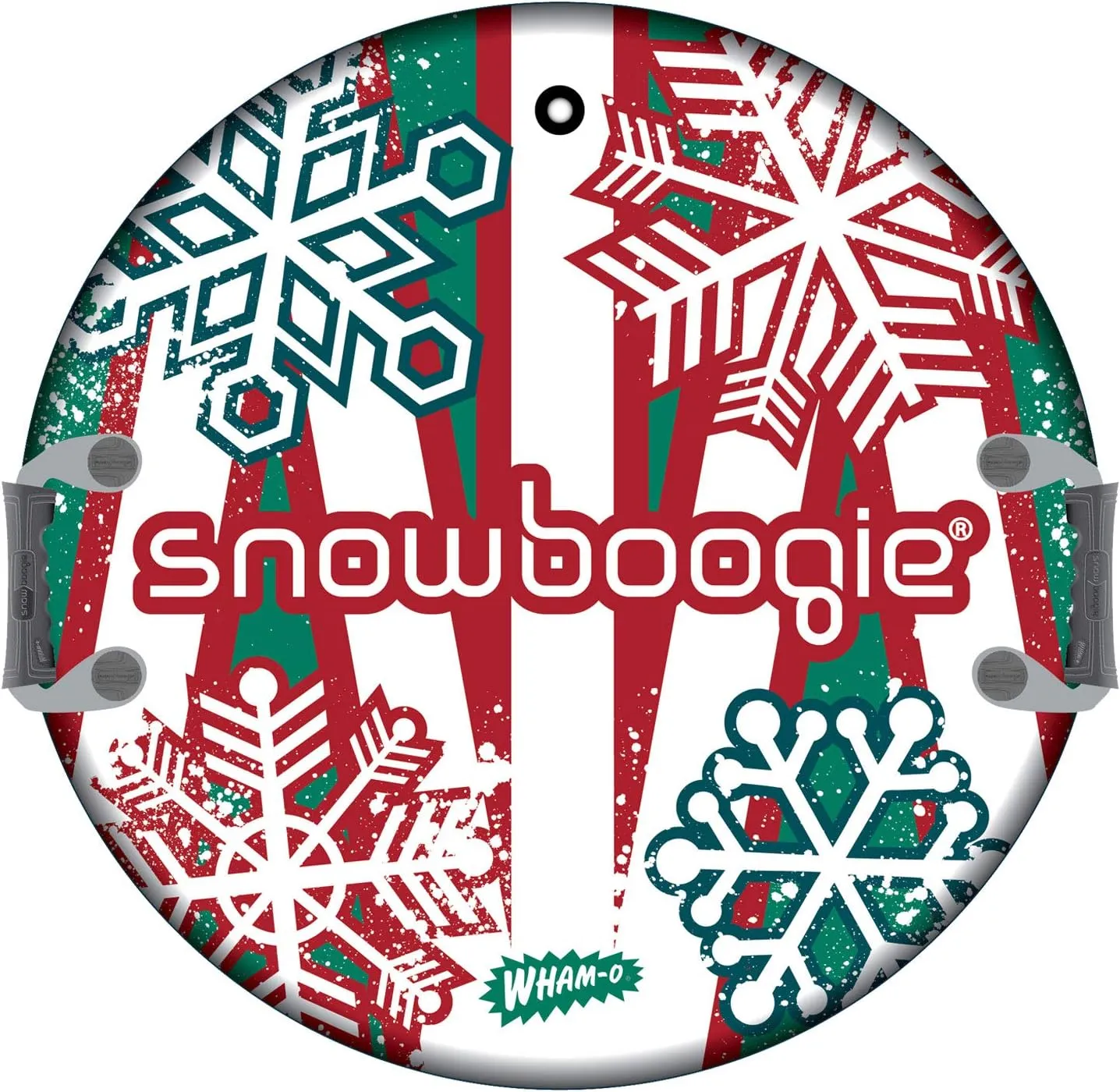 Wham-O Snowboogie Air Disc 26" | Circular Single Rider Snow Foam Sled | PE Foam Core Sled with Soft Handles | Slick Bottom for Speed & Control | Snow Sledding for Adults & Children | Holidays & Winter