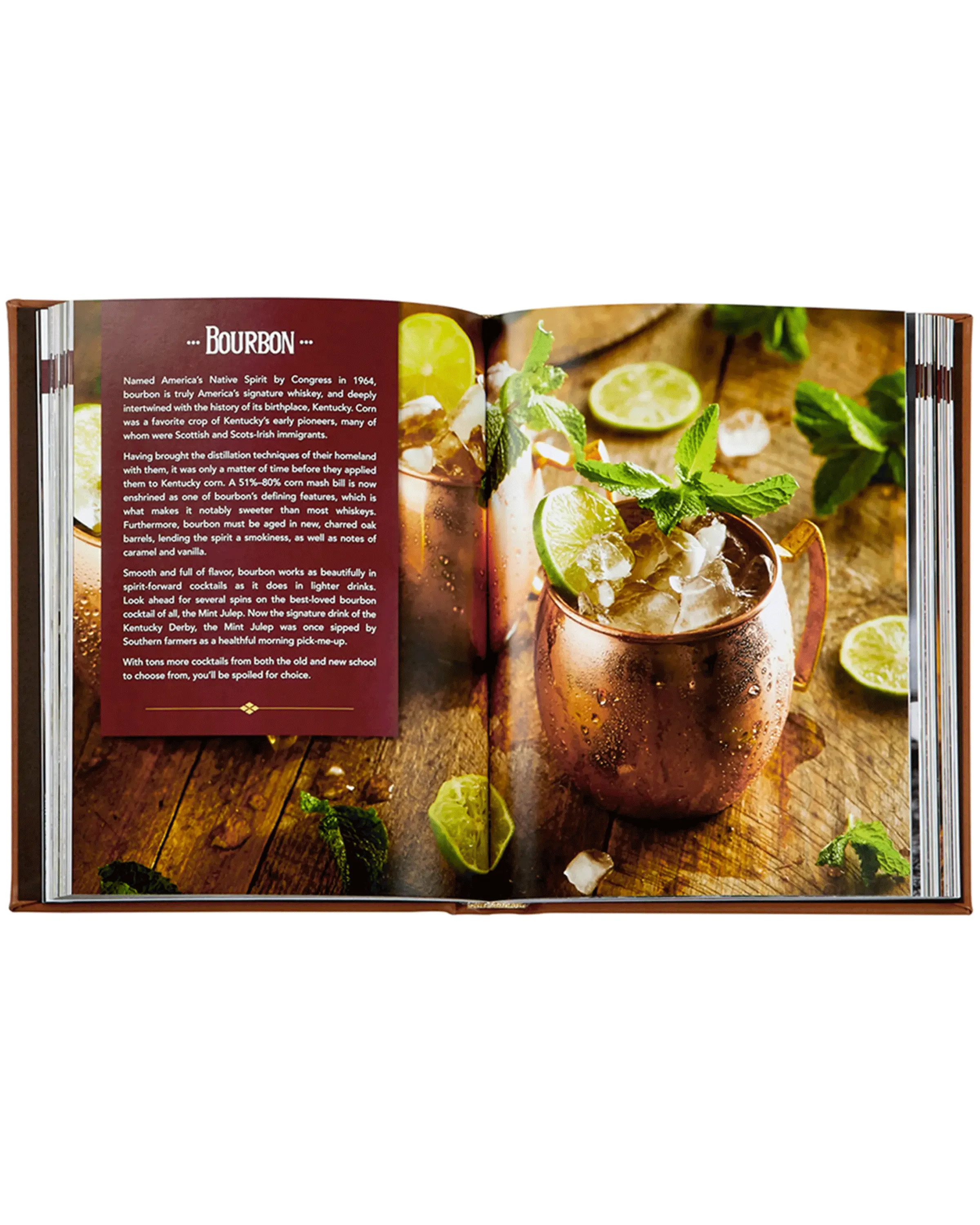 Whiskey Cocktails Leather Book