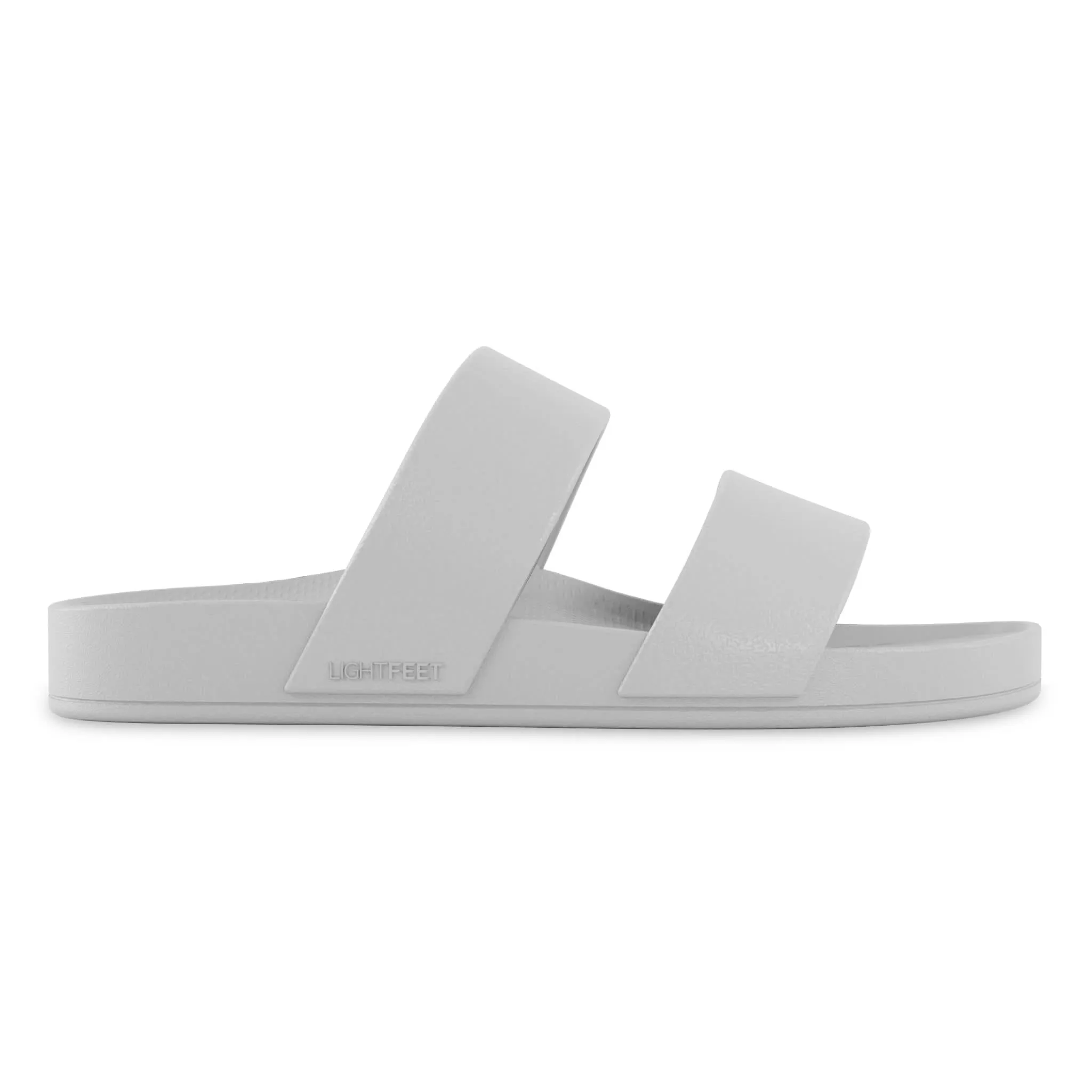White - Double Strap Slides
