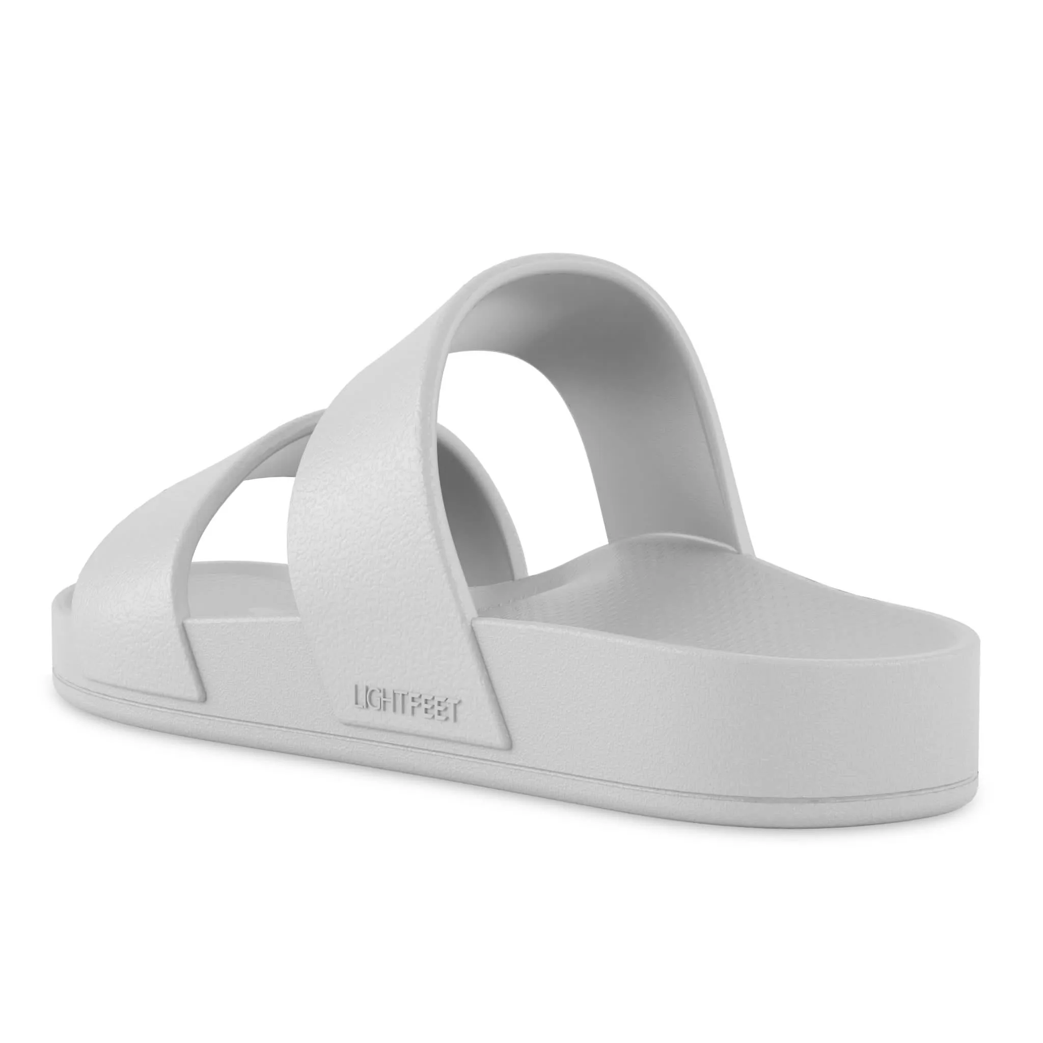 White - Double Strap Slides