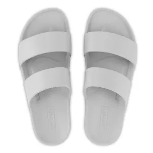 White - Double Strap Slides