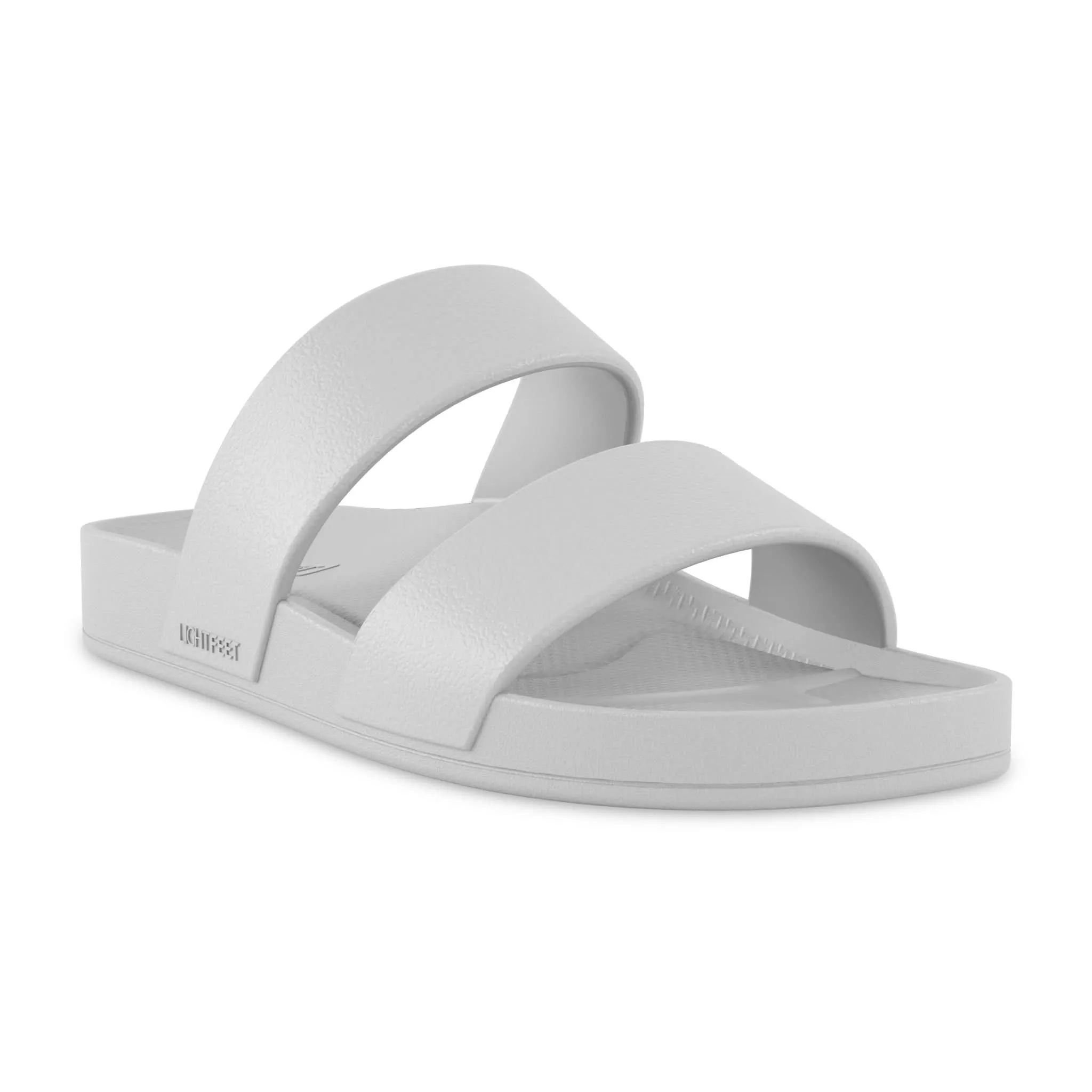 White - Double Strap Slides