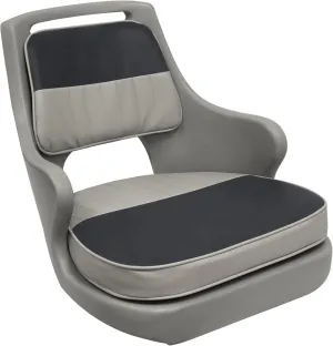Wise 8WD015-3-664 Standard Compact Pilot Chair with Cushions and Mounting Plate, Grey/Charcoal