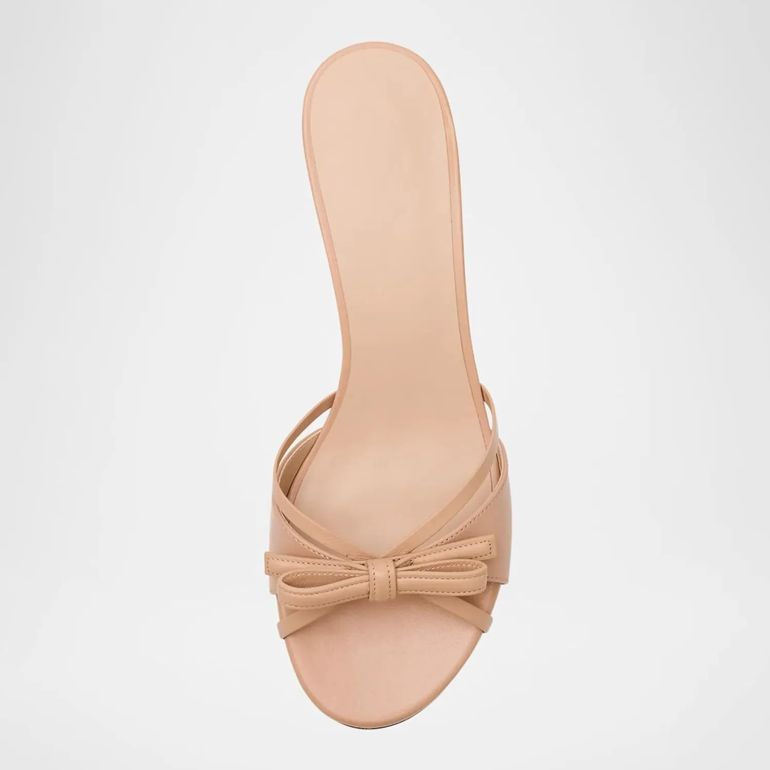 Women Heeled Sandals Mules Round Open Toe Bow Slides Low Kitten Heels Silp On Slippers Casual Stiletto Wedding Dress Slide Shoes