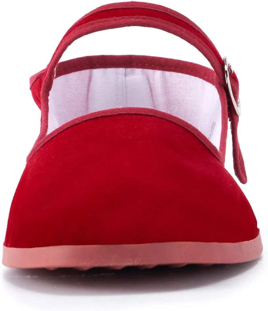 Womens Classic China Flats, Casual China Doll Shoes, Cotton Mary Janes, Chinese Tai Chi Shoes
