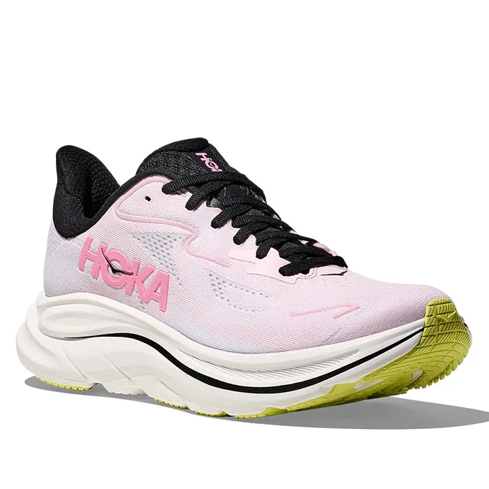 Womens Hoka Clifton 10 Wide in Carnation/Starlight Glow