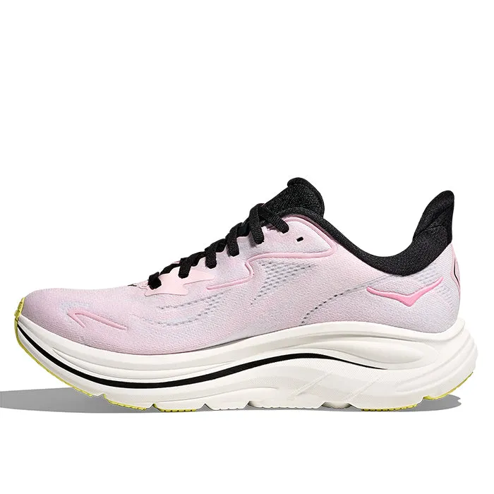 Womens Hoka Clifton 10 Wide in Carnation/Starlight Glow