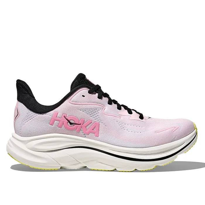 Womens Hoka Clifton 10 Wide in Carnation/Starlight Glow