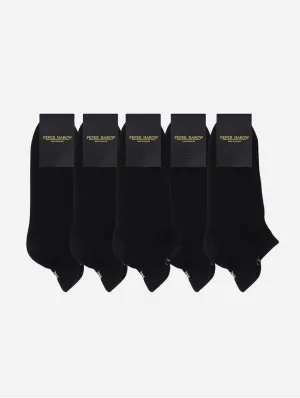 Women's Organic Cotton Sport Trainer Sock Bundle | Black