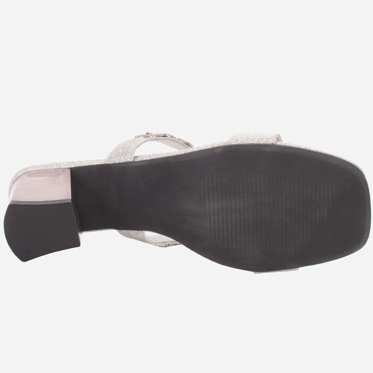 Women's "HIRAX" Decorated Block Heel Slide in Sandals
