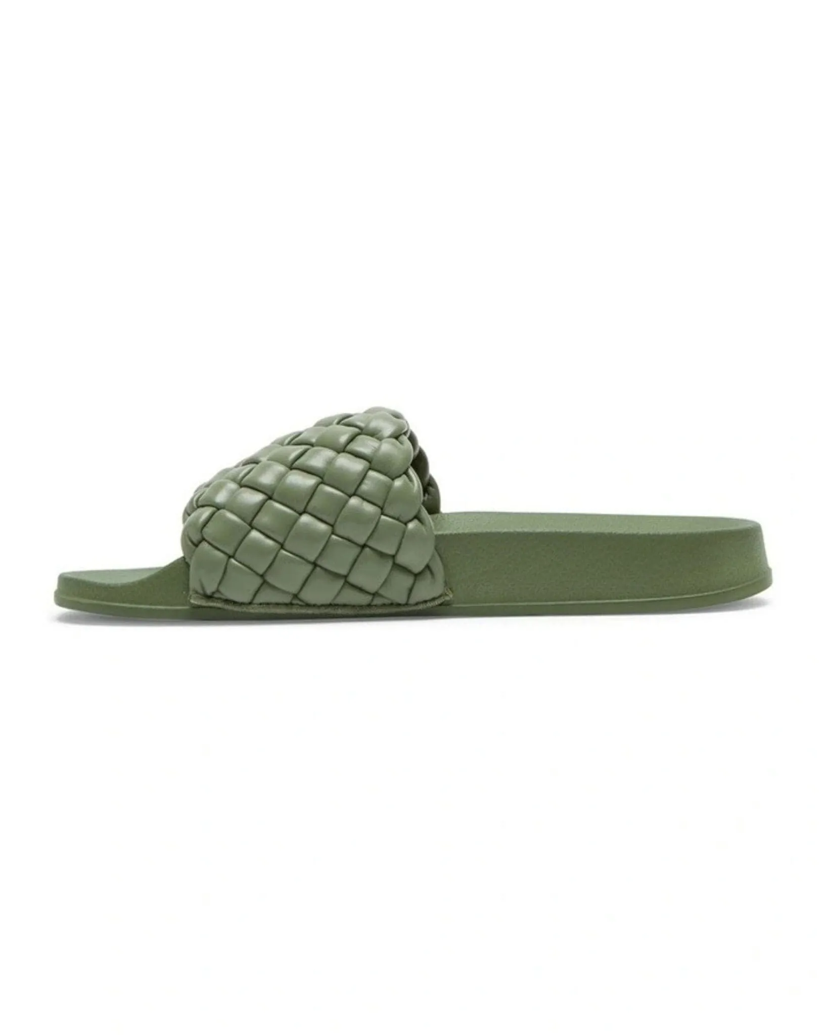 Womens Slippy Puff Slider - Green