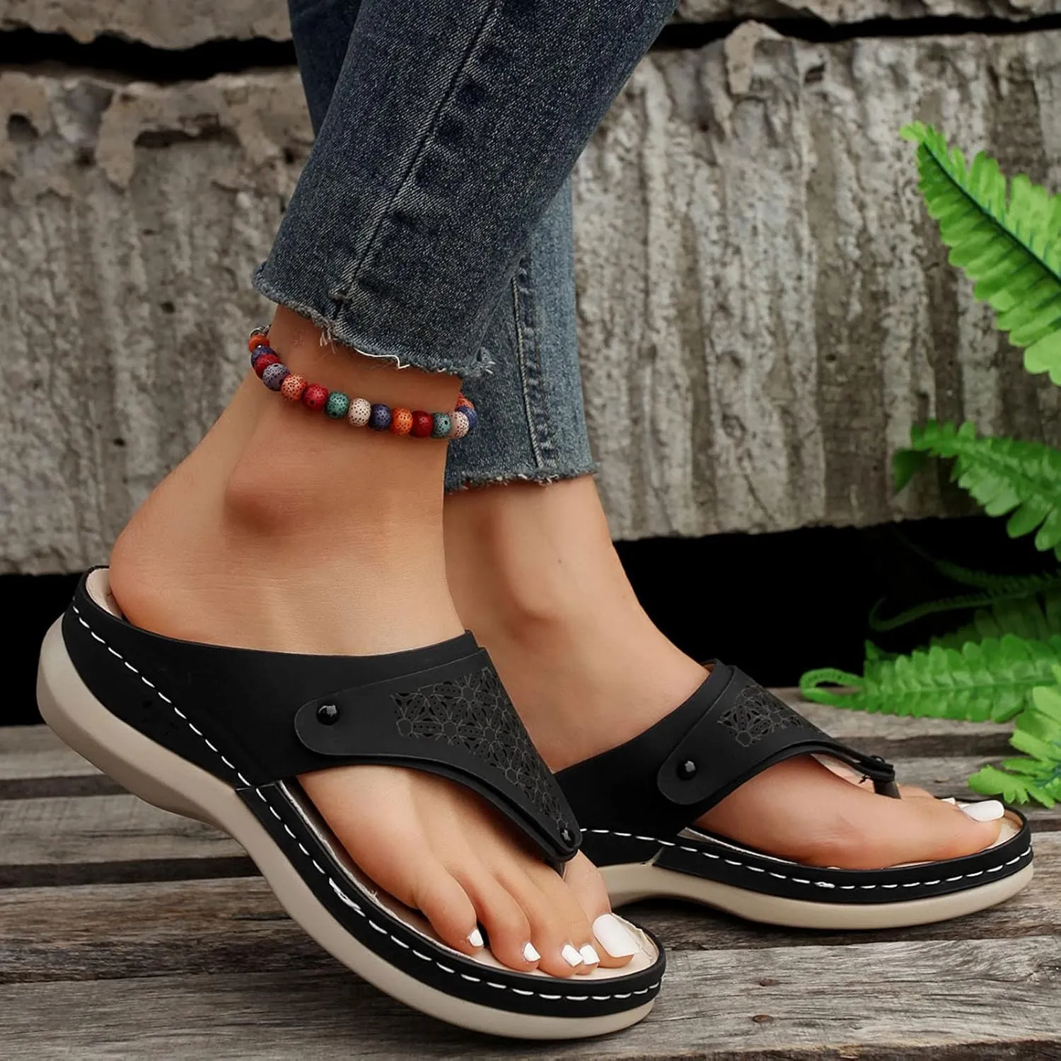 Womens Wedge Heel Sandals Open Toe Ankle Strap Dressy Summer Shoes Comfortable Platform Slides for Casual Beach Walking Outdoor Vacation Orthopedic Shoes for Women