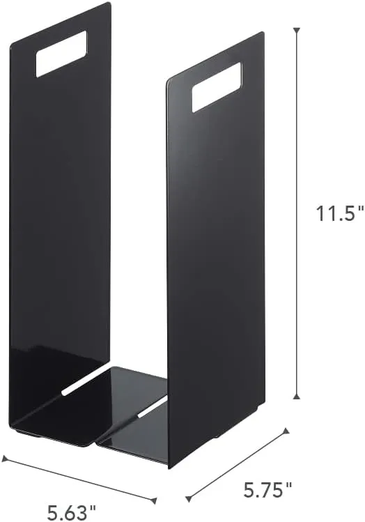 Yamazaki Home Tower Black Interlocking Towel Organizer (Set of 2)