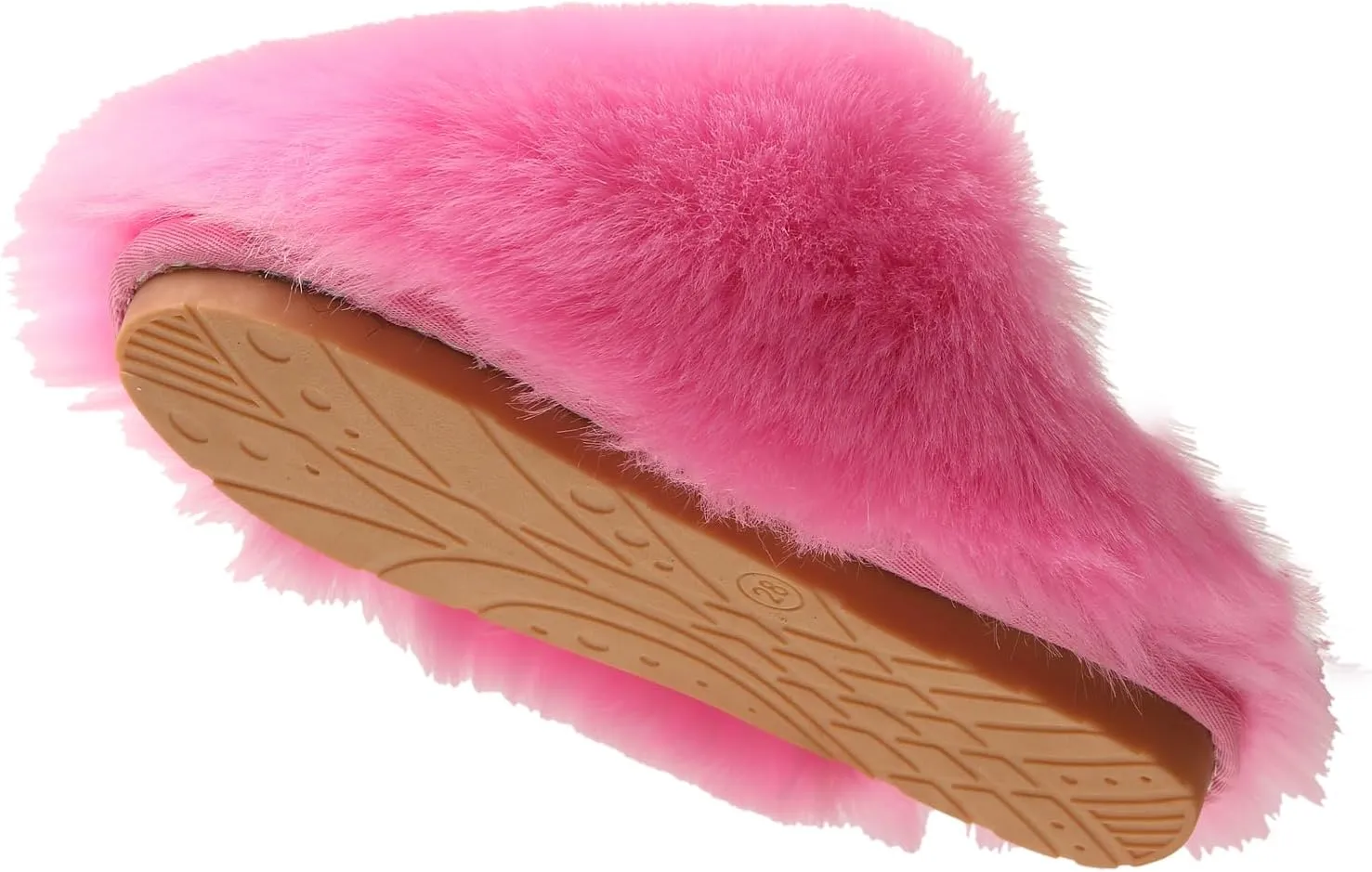 YESBOR Women's Faux Fur Fluffy Fuzzy Slippers Closed Toe Warm Winter House Slides Shoes