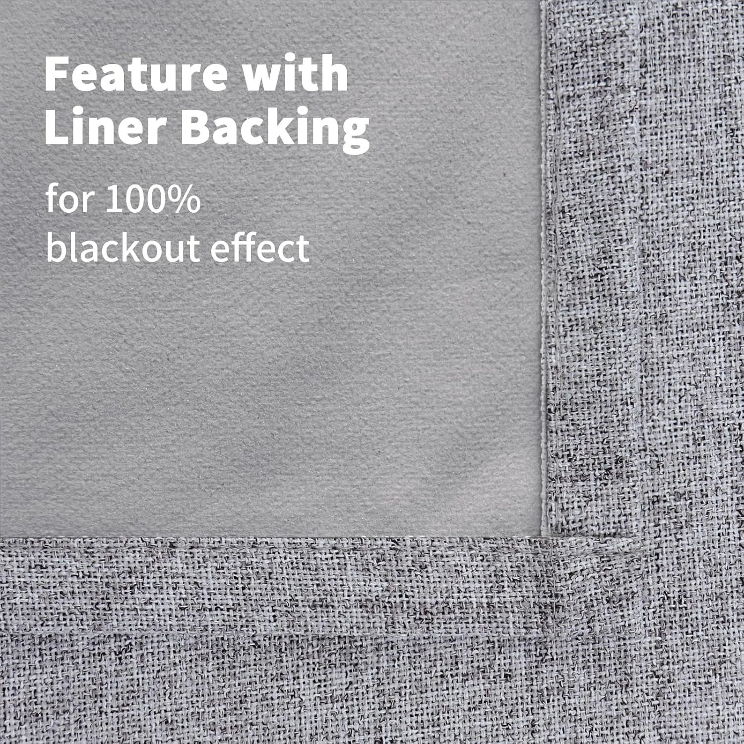 YoungsTex Grey Linen Curtains Blackout 63 Inches Long for Bedroom, Grommet Thermal Insulated Drapes Burlap Textured Room Darkening Window Treatments for Living Room Privacy, 2 Panels, 52 X 63 Inch