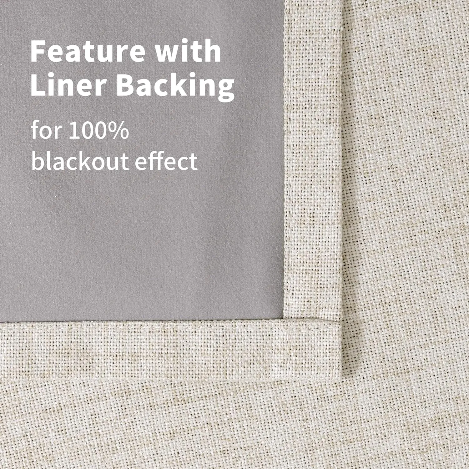 YoungsTex Linen 100% Blackout Curtains 63 Inch Length for Living Room, Grommet Thermal Insulated Drapes Cream Window Treatments for Bedroom Country Farmhouse Darkening Rustic, 52 X 63 Inch, 2 Panels